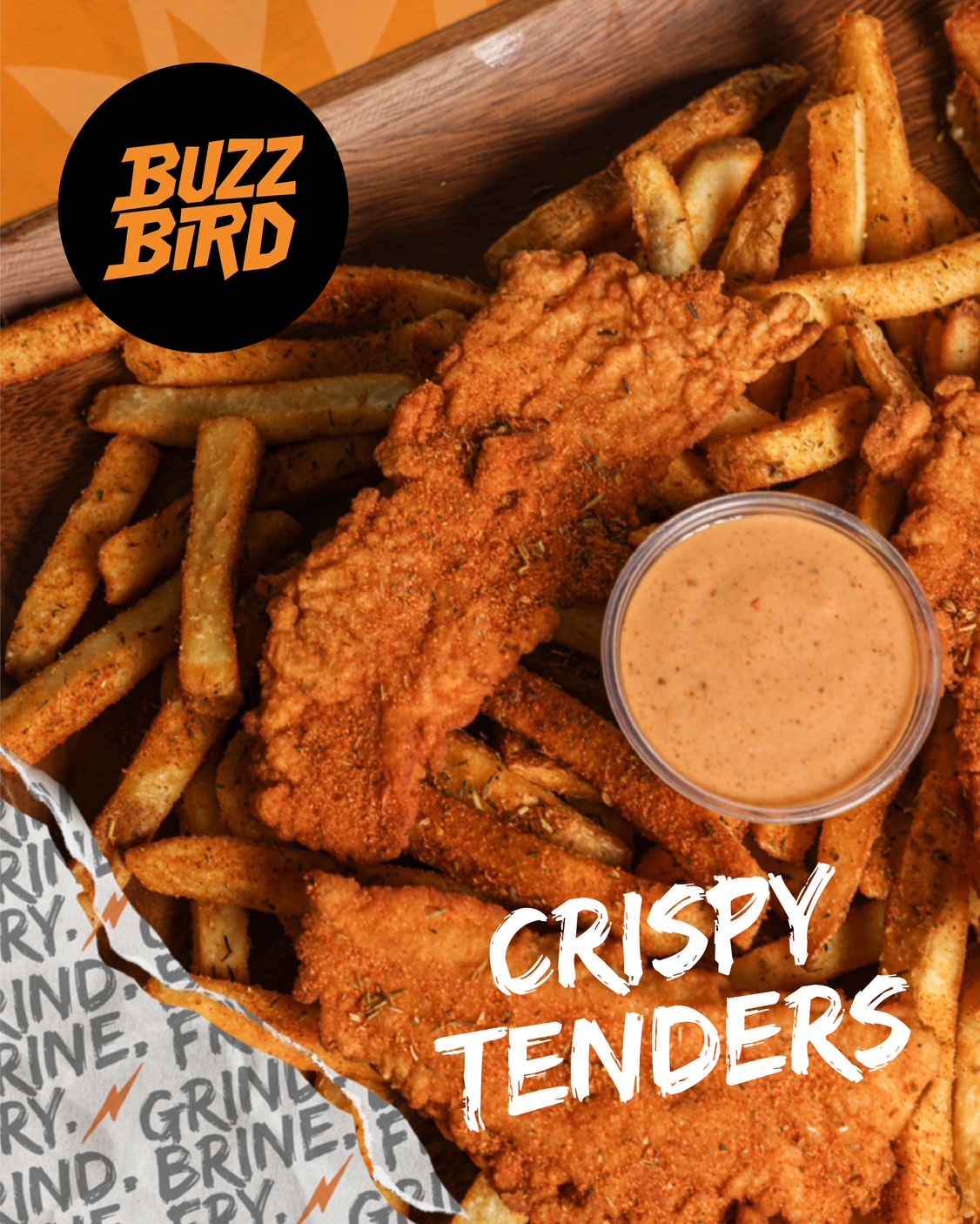 Buzz Bird chicken tenders and fries in Brick, NJ