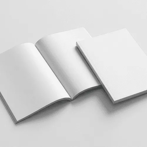 Magazine Mockup with Cover and Open Spread Pages