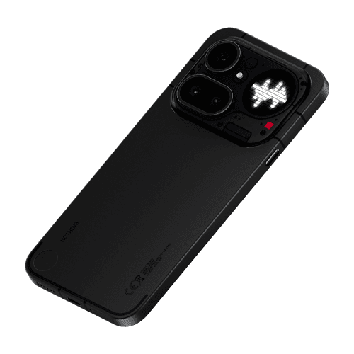 Nothing Phone 4a Pro mockup black back angle left