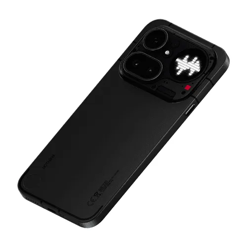 Nothing Phone 4a Pro mockup black back angle left