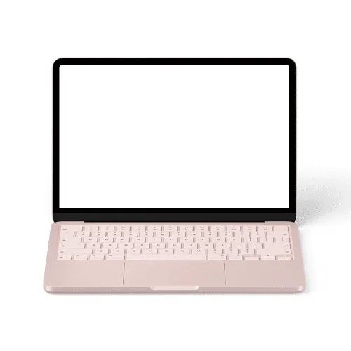 MacBook Neo mockup blush front