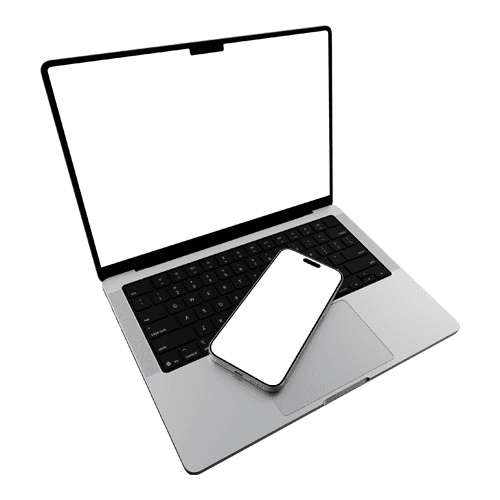 MacBook Pro and iPhone 17 Pro Max mockup with perspective