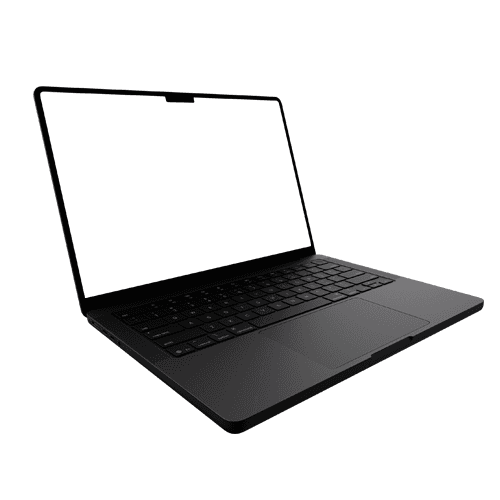 MacBook Pro 14 mockup with perspetive