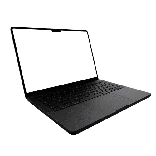 MacBook Pro 14 mockup with perspetive