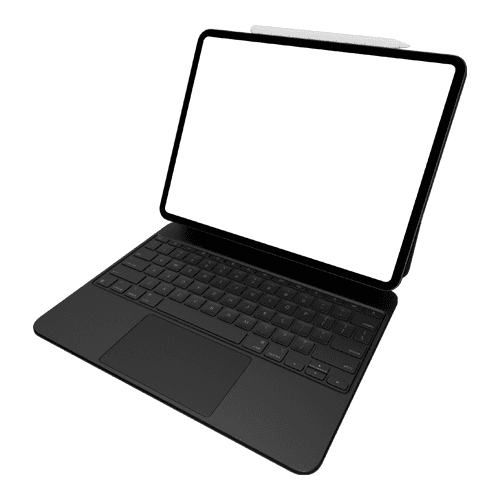 iPad Pro mockup with keyboard