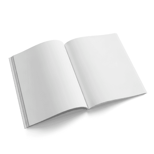 Open magazine mockup
