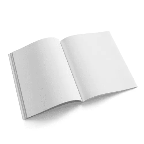 Open magazine mockup