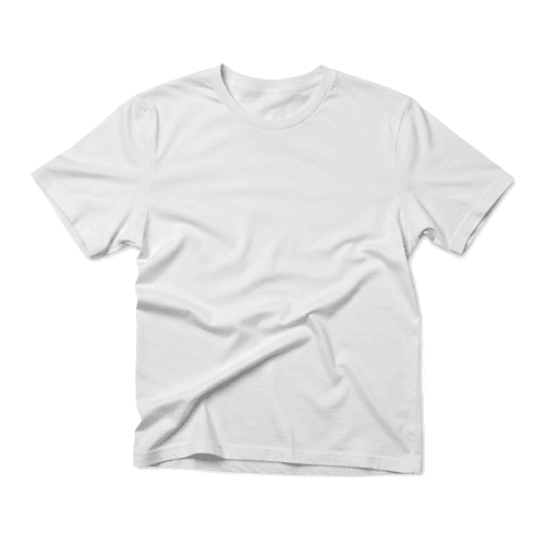Wrinkled white t-shirt mockup