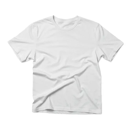 Wrinkled white t-shirt mockup