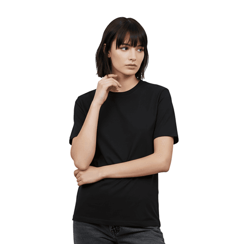 Black T-shirt mockup front view