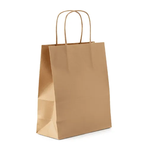 Kraft paper bag mockup right view