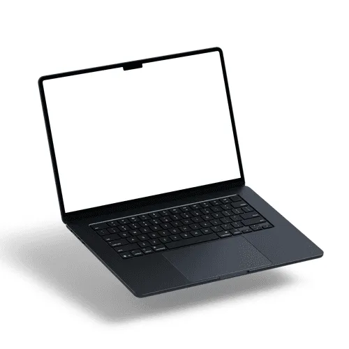 MacBook Air mockup 15-inch midnight