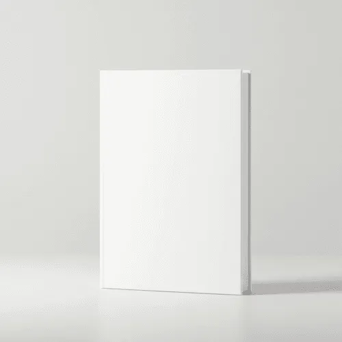 Hard cover book mockup standing front cover