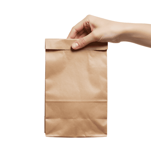 Kraft paper bag mockup for take away packaging