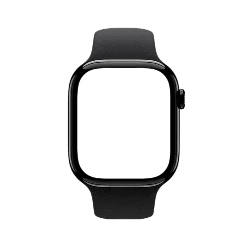 Apple Watch Series 10 mockup Jet Black 46mm front
