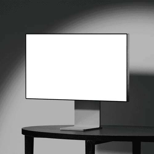 Pro Display XDR desktop mockup with shadow