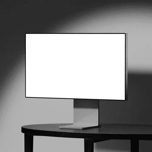 Pro Display XDR desktop mockup with shadow