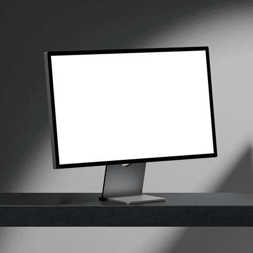 Studio Display mockup with shadow