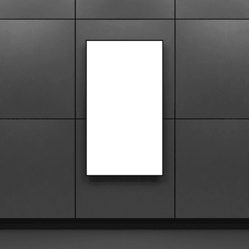 Digital poster advertising screen mockup