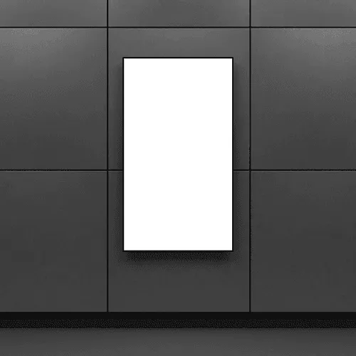 Digital poster advertising screen mockup
