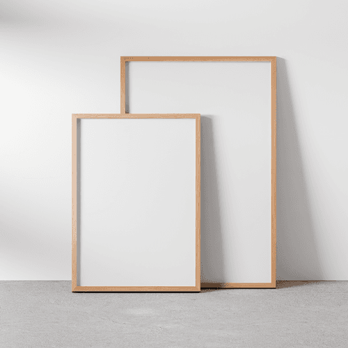 Two sized poster frame mockup