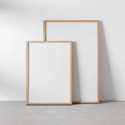 Two sized poster frame mockup
