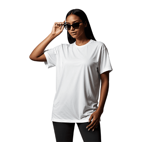 Black Female Model T-Shirt Mockup
