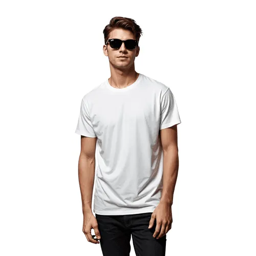 White man t-shirt mockup