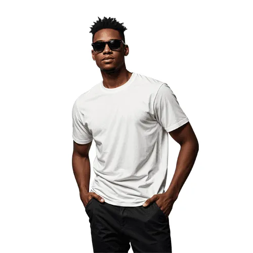 Black man t-shirt mockup