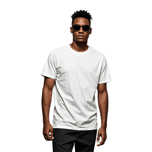 Black man model t-shirt mockup