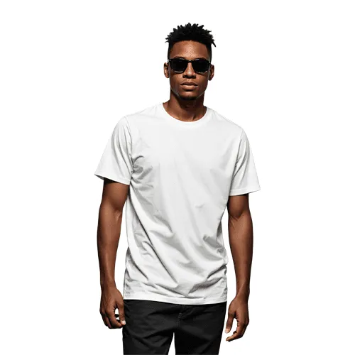 Black man model t-shirt mockup