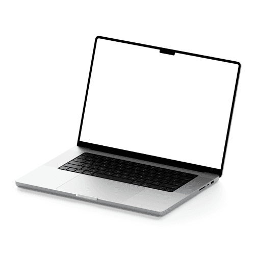 MacBook Pro mockup 16-inch silver left