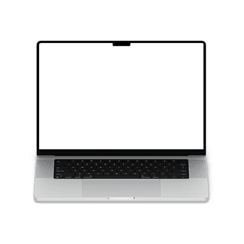 MacBook Pro mockup 16-inch silver