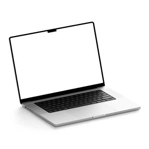 MacBook Pro mockup 16-inch silver right