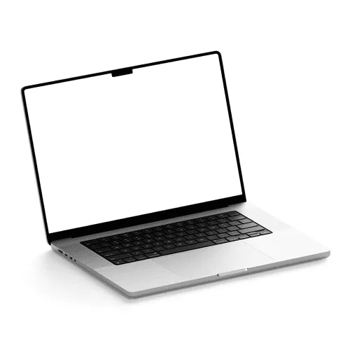 MacBook Pro mockup 16-inch silver right