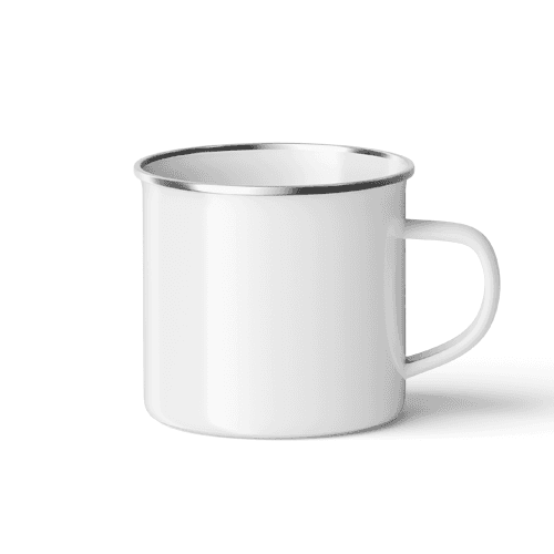 Enamel camping mug mockup