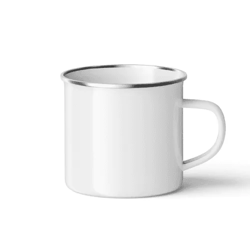 Enamel camping mug mockup