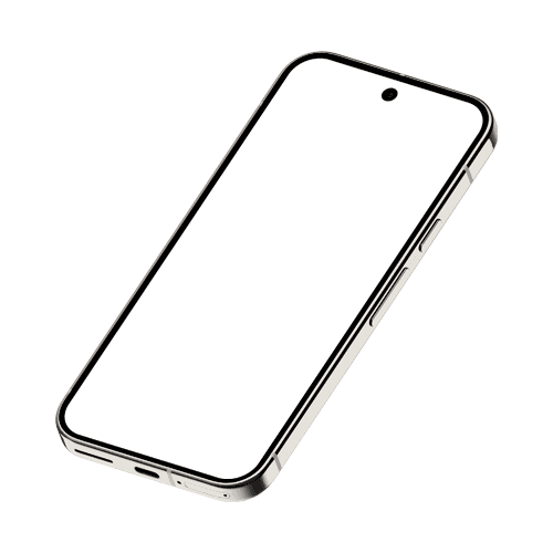 Pixel 9 Pro mockup 6.3 inch porcelain floating left