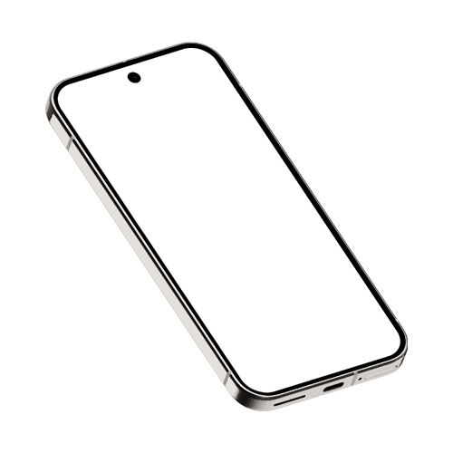 Pixel 9 Pro mockup 6.3 inch porcelain floating right