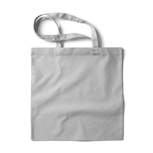 Gray canvas tote bag mockup