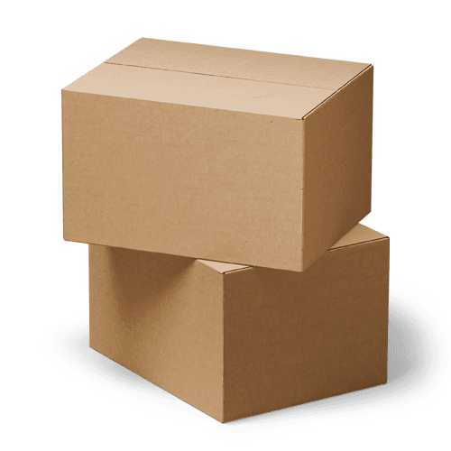 Cardboard shipping box mockup