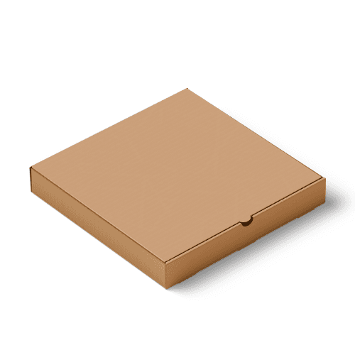 Brown pizza box mockup