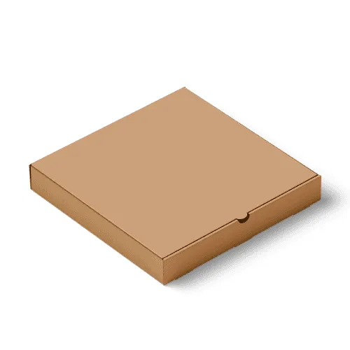 Brown pizza box mockup