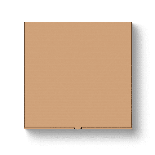 Square pizza box mockup