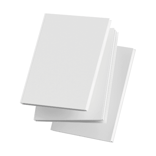 Us Letter Hard Cover Triple Book Mockup