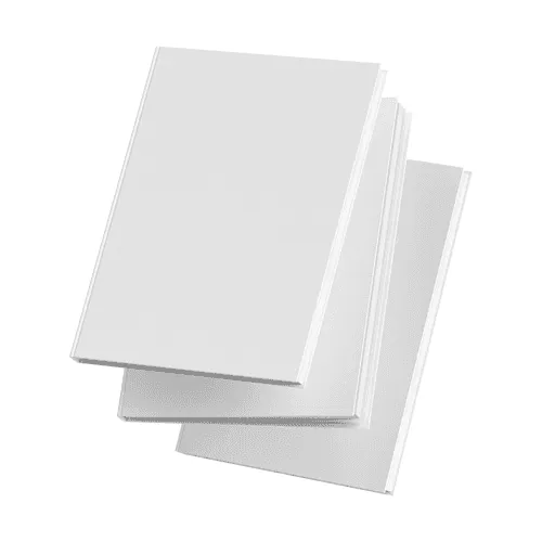 Us Letter Hard Cover Triple Book Mockup