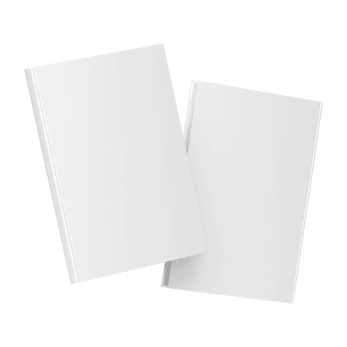 US Letter Front and Back Book Cover Mockup