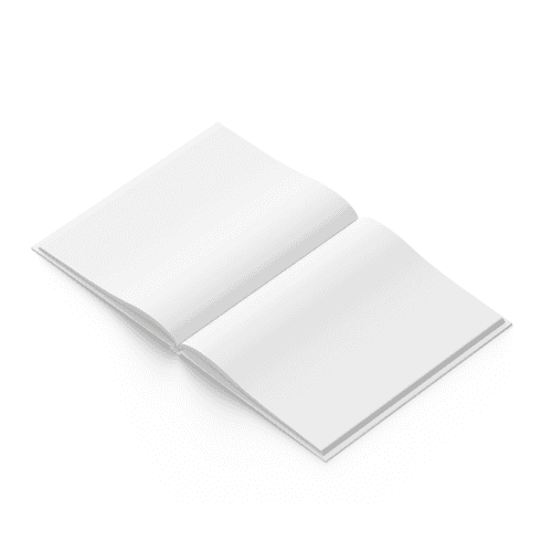 US Letter Hard Cover Open Book Mockup Right