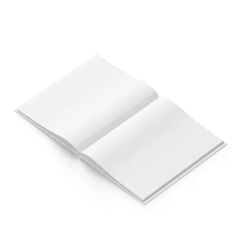 US Letter Hard Cover Open Book Mockup Right