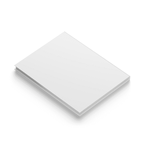 US Letter Hard Cover Back Cover Book Mockup